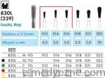 Wiertła stomatologiczne - gruszki 830L 012-018 FG