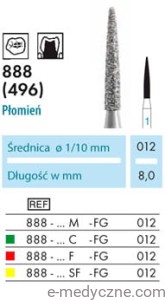 Wiertła - płomienie 888 012 FG