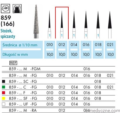 Wiertła 859-012 i -016 RA , na kątnicę
