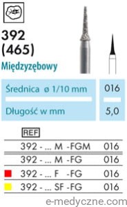 Wiertła - międzyzębowe 392 016 FG