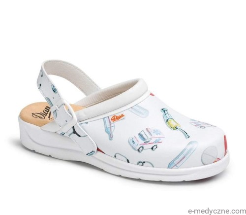 Obuwie Pisa Estampado białe