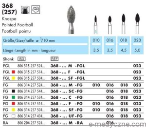 Wiertła dentystyczne - pączki 368-023-FGL