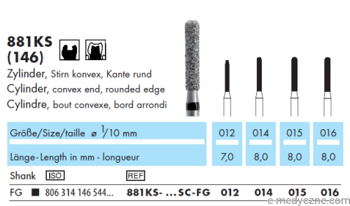 Wiertła 881KS-012,014SC