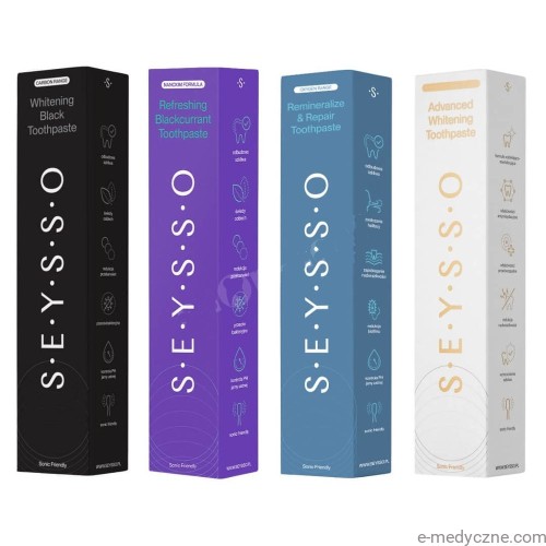 SEYSSO-MIX-Zestaw-4-past-do-zebow-Oxygen-Carbon-Black-Color-Refreshing-Gold