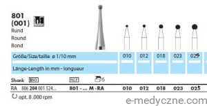 Wiertła kulki 801-021-029 na kątnicę RA