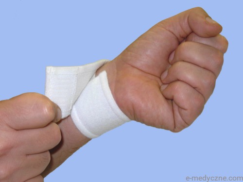 Opaska nadgarstkowa biała